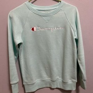 teal champion sweater